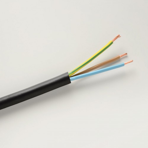 Black H07RNF rubber cable